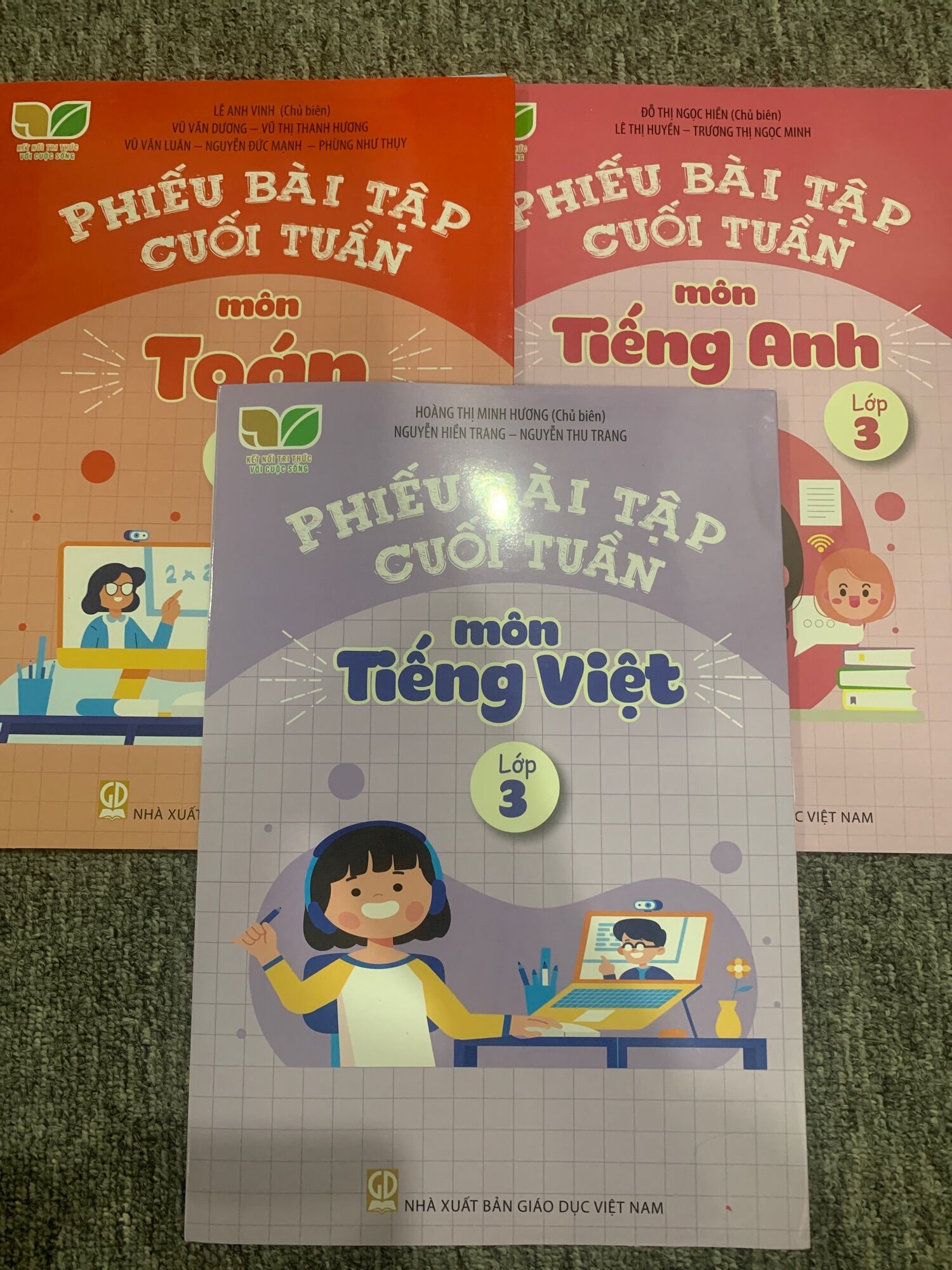 Com bo phiếu học tập toán- tiếng việt - tiếng anh lớp 3