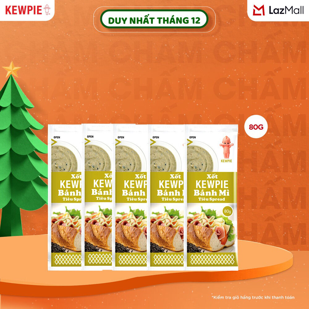  Combo 5 Xốt Kewpie Bánh Mì Vị Tiêu 80g 