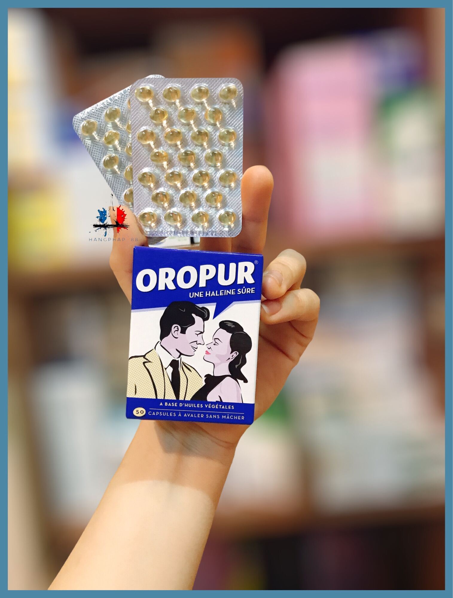 Viên thơm miệng Oropur hộp 50 viên