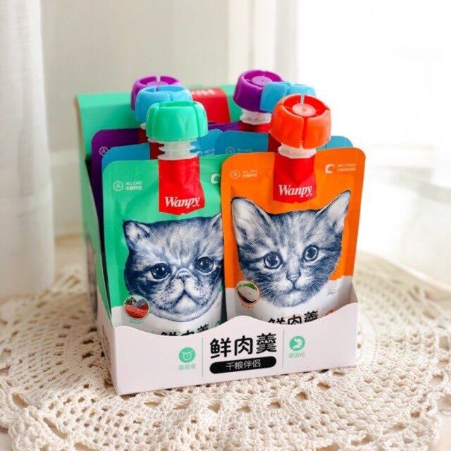 Súp thưởng ăn nhẹ cho mèo Wanpy 90g