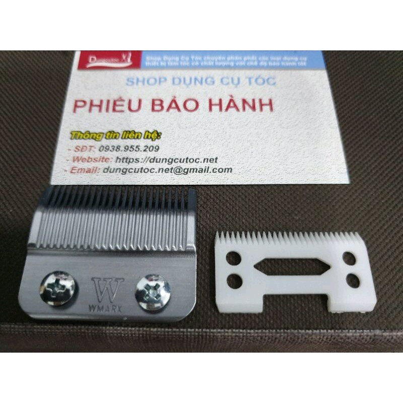 Lưỡi Sứ Tông Đơ Cắt Ngọt Lắp Cho Máy Kemei, Wahl. Bộ Lưỡi Thép Wmark Silver Cho Tông Fade. (Ảnh thật). 