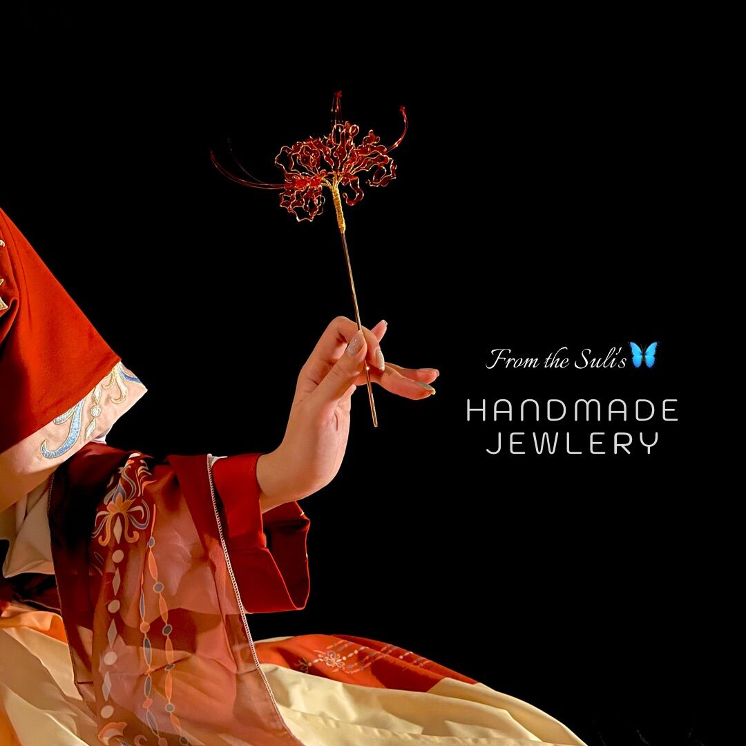 Trâm cài tóc Bỉ Ngạn hoa, phụ kiện thủ công [Suli'shandmade]