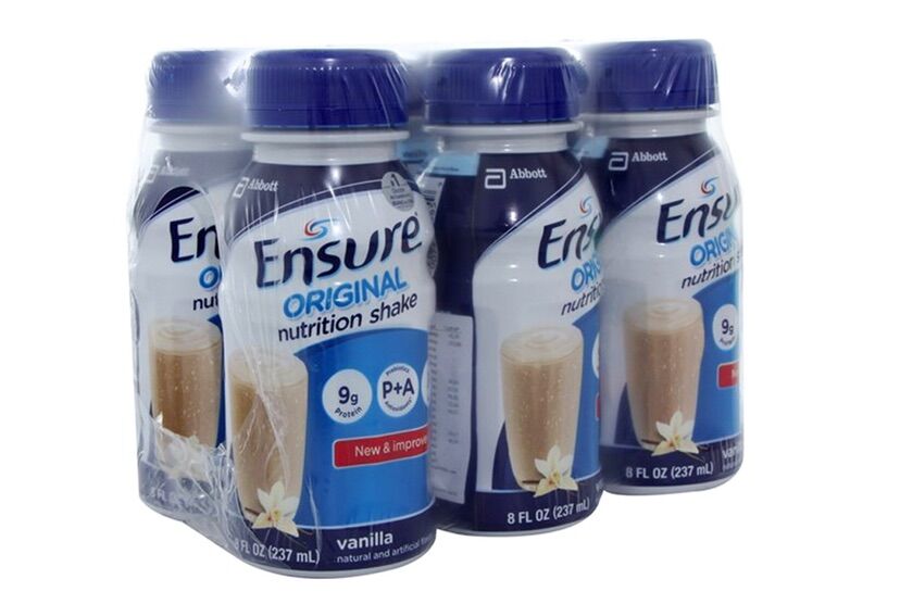 LỐC 6 chai Sữa Pha Sẵn Ensure Nước 237ml Hương Vani