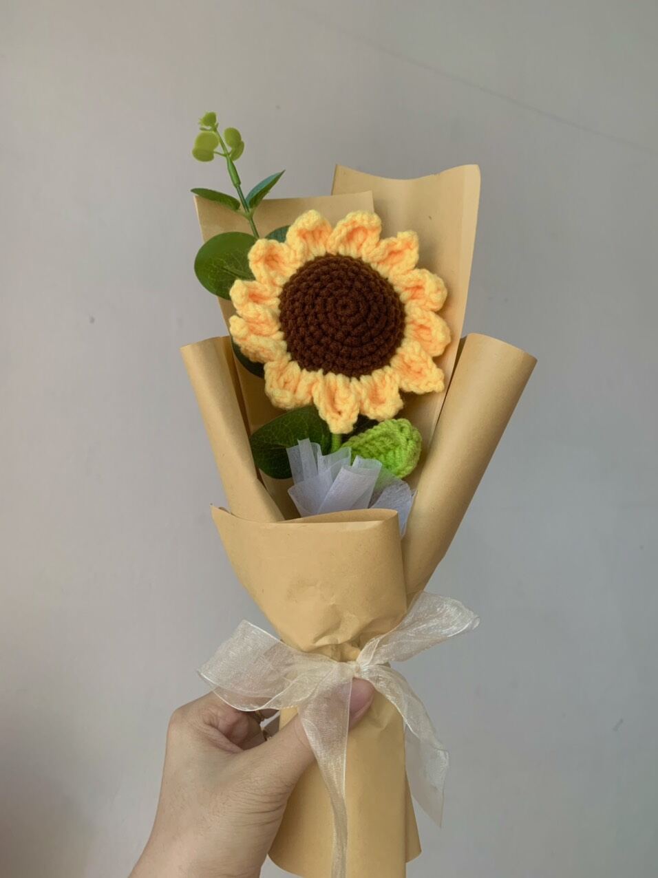 Hoa hướng dương bằng len handmade