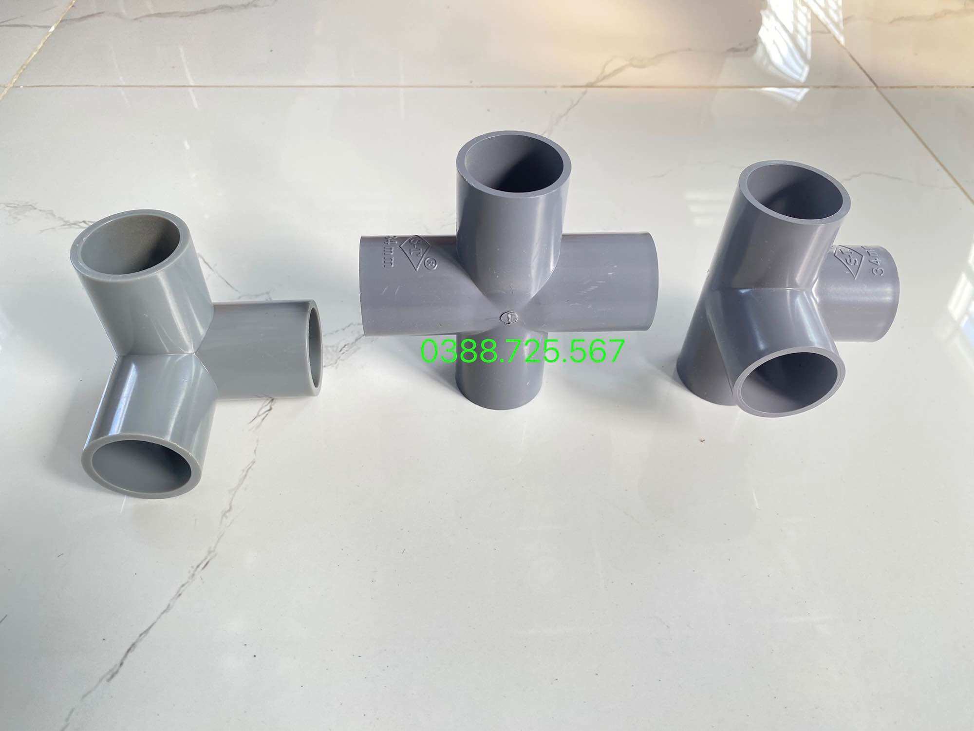 Co góc 3 hướng, 4 hướng, chữ thập phi 21, phi 27, phi 34, phi 42, phi 49