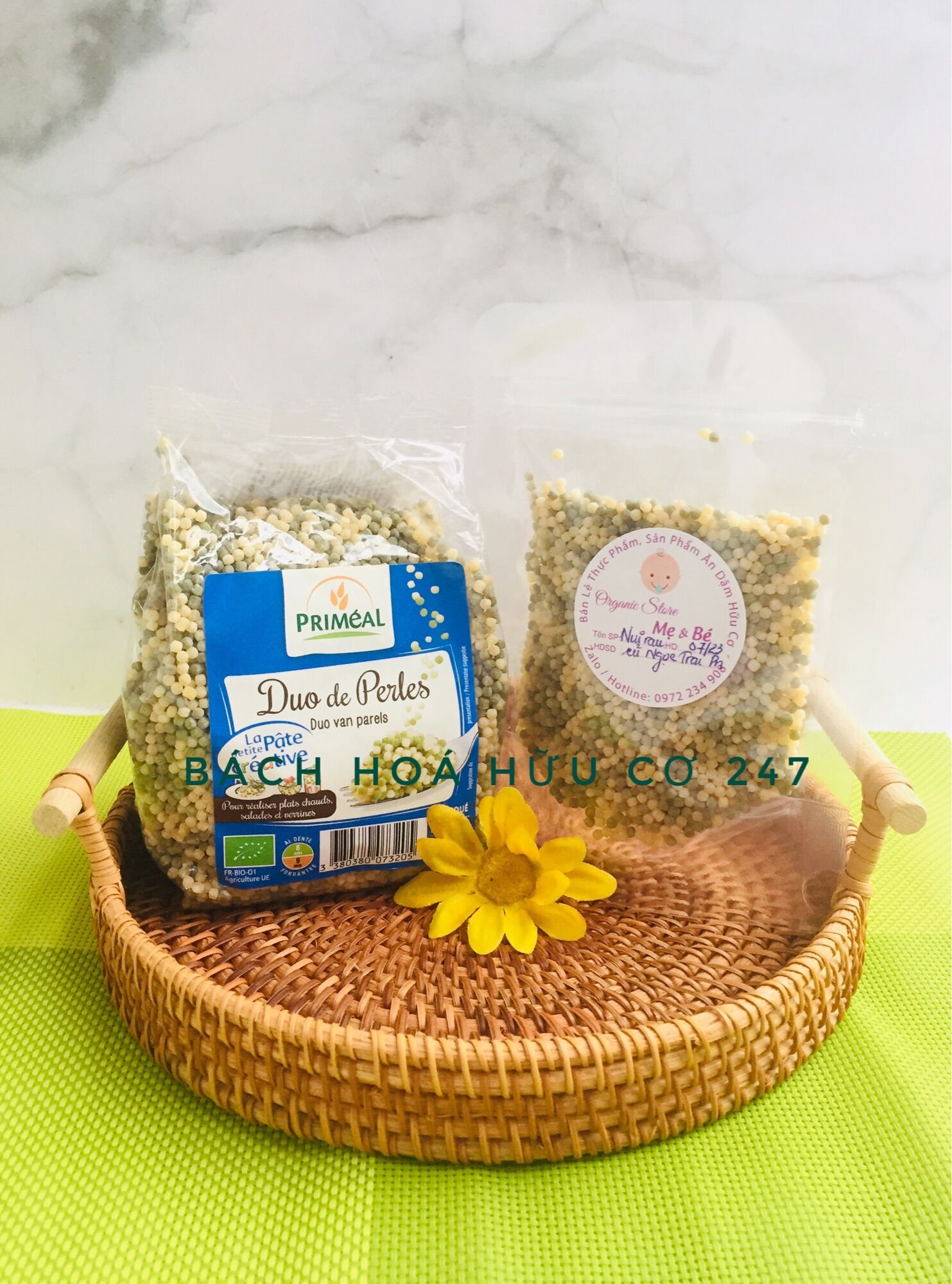 Nui rau củ 2 màu hữu cơ primeal