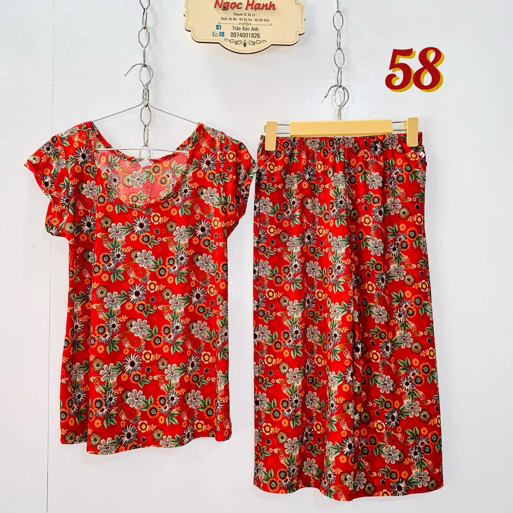 🍀🍀Đồ bộ nữ quần ống suôn (size L: 53kg-62kg)