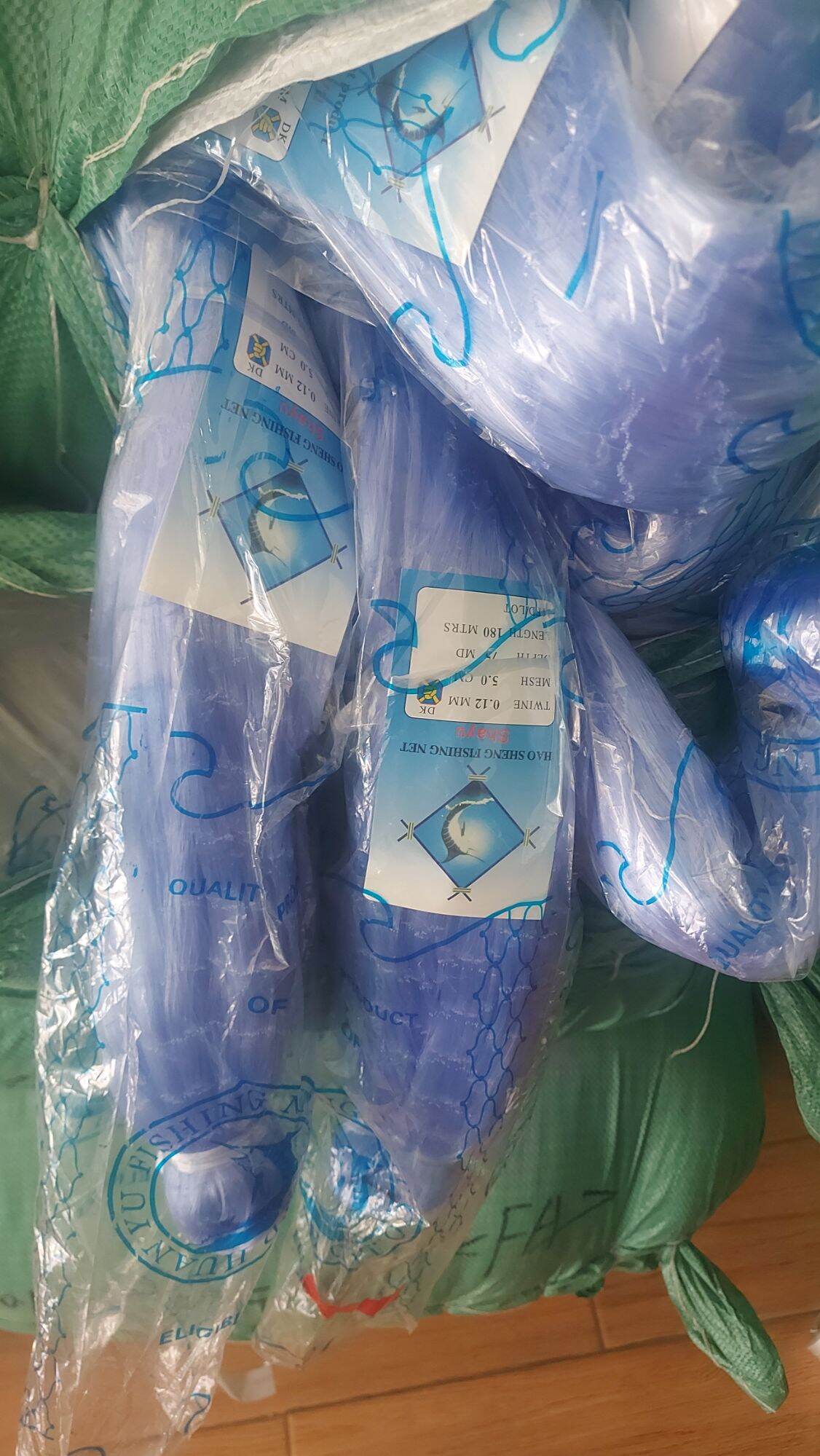 Lưới đánh cá, lưới thái lan, lưới xanh, lưới 1 cá, ruột làm lưới ba màng, lưới chất lượng