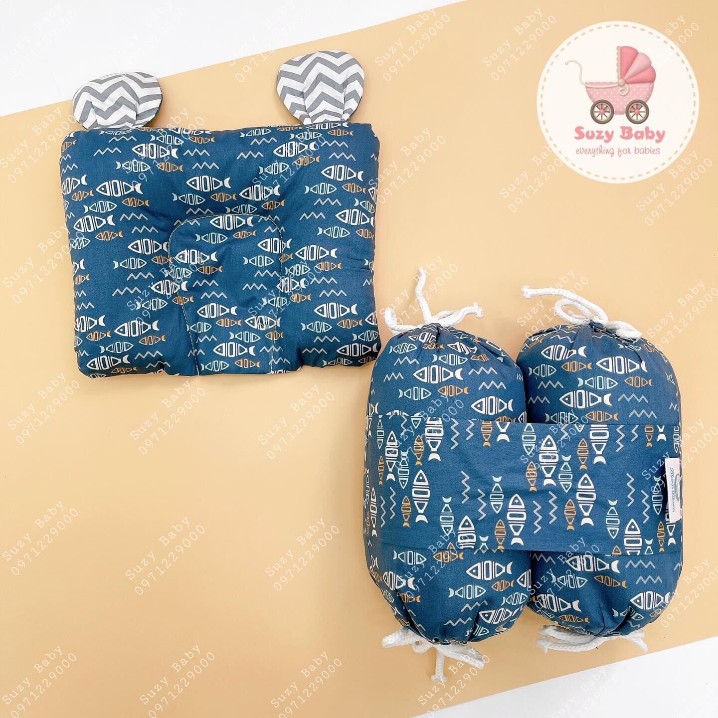 BỘ GỐI CHẶN KÈM GỐI RUỘT VỎ ĐỖ