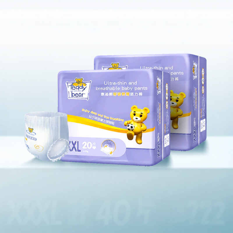Teddy Bear | Breathable Instant Absorb Pull-Up Diapers 2 Packs - 3