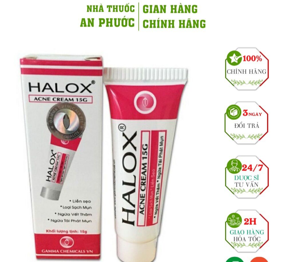 Kem bôi da Halox ngừa mụn hết thâm 15g