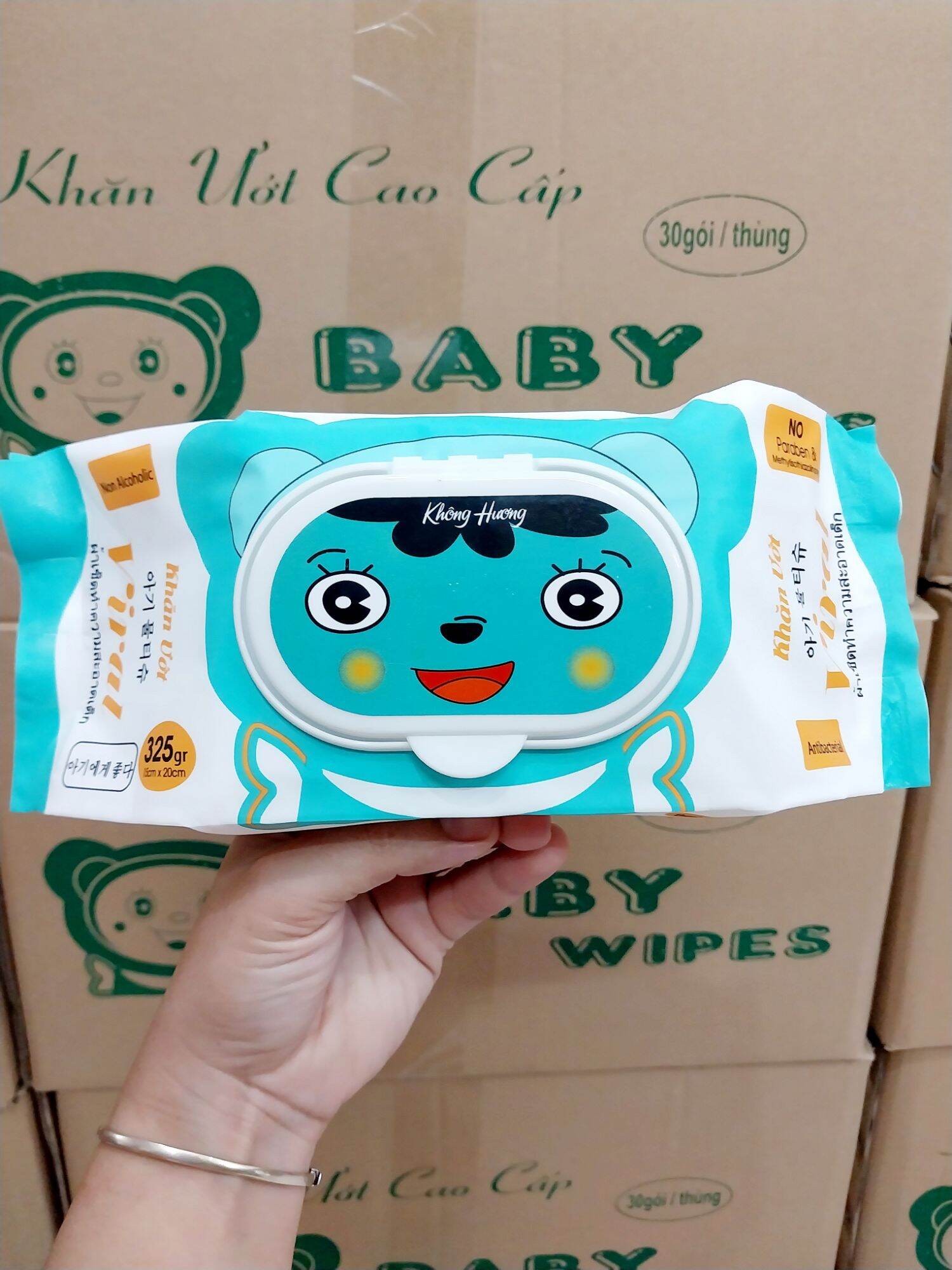 Khăn ướt viral 325g không mùi khổ giấy lớn giấy bi.