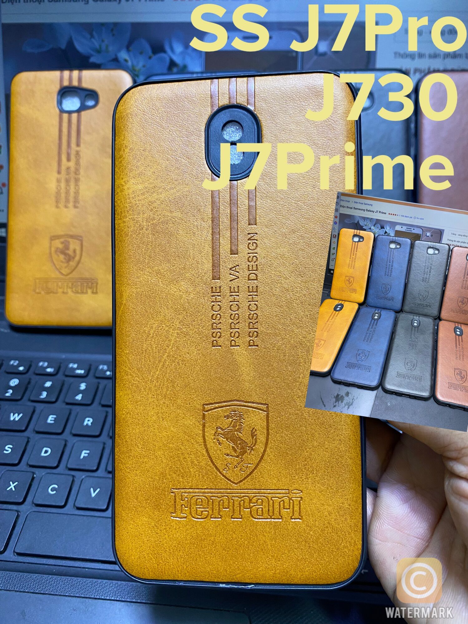 Ốp lưng Sámung J7Pro J730 J7Prime dẻo kiểu da thời trang bảo vệ Camera