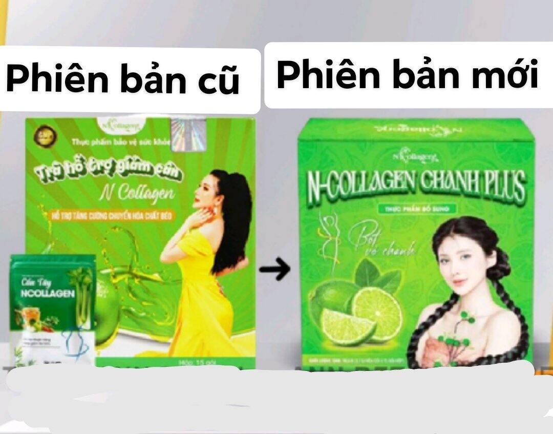 Detox chanh hỗ trợ giảm cân ncollagen chính hãng hộp 15 viên