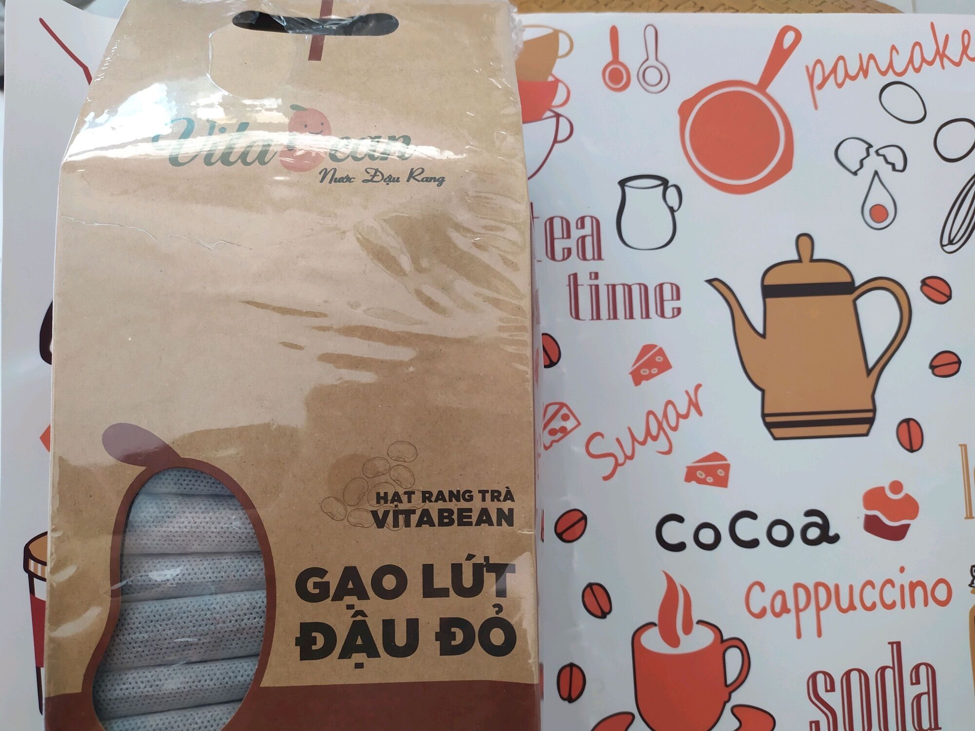 Trà túi lọc đậu đỏ gạo lứt 1000g