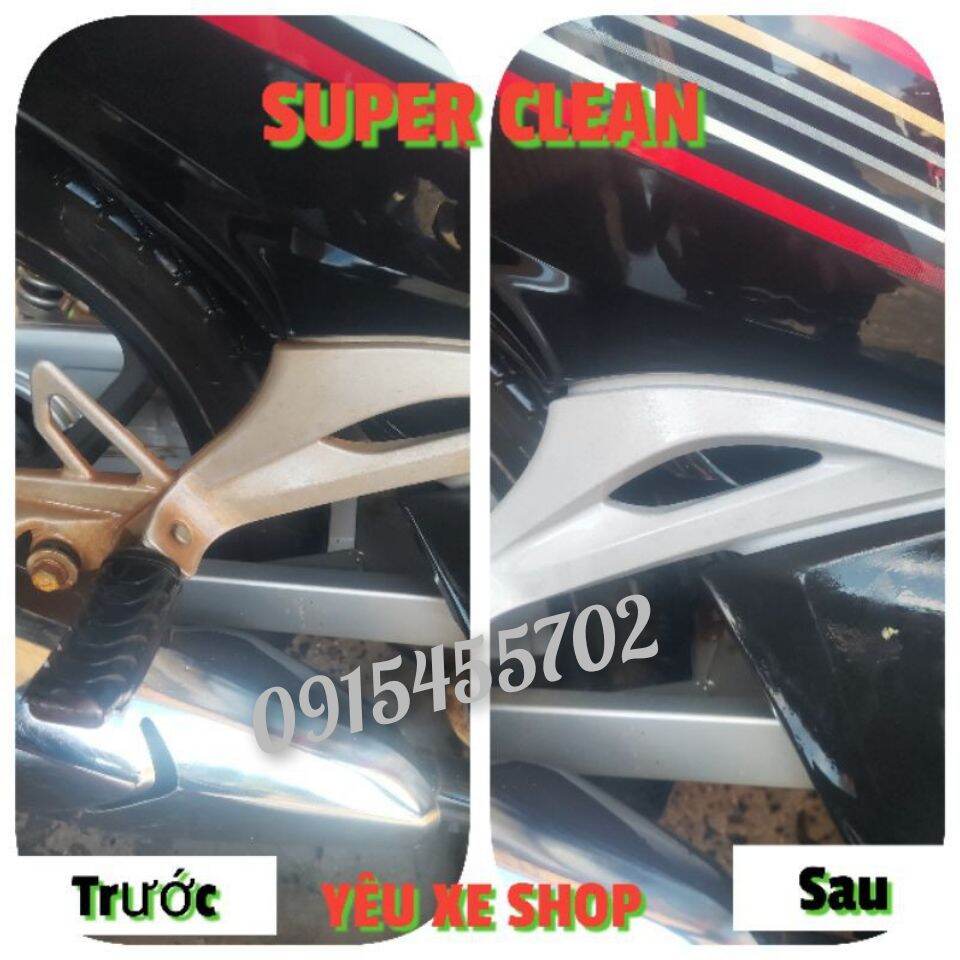 COMBO 2 CHAI DUNG DỊCH TẨY RỬA XE MÁY SUPER CLEAN NEW