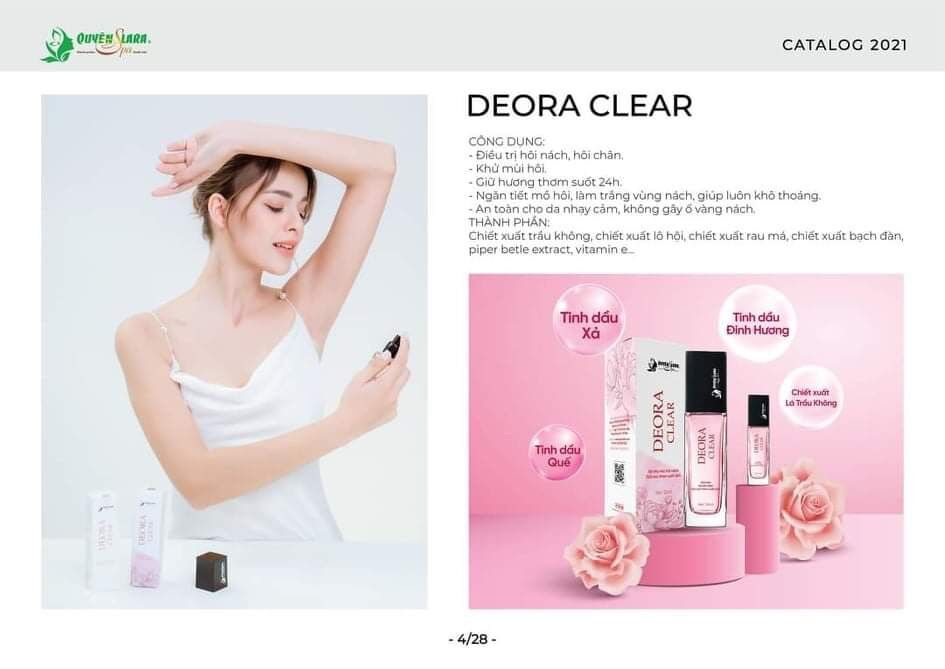 Xịt thơm nách DEORA CLEAR