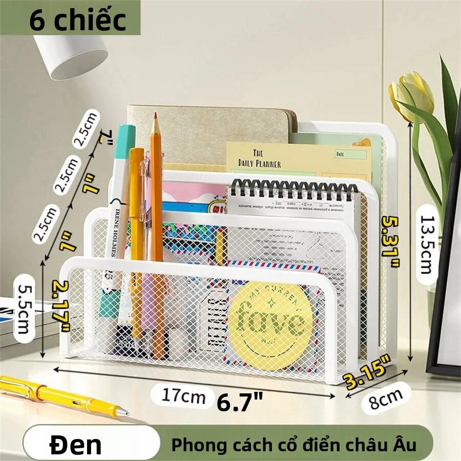 Giá Đỡ Sổ Tay Bằng Lưới Kim Loại Màu Đen 3 Lớp Giá Đỡ Để Bàn Để Đựng Tài Liệu Tạp Chí Giá Đỡ Sách Cho Văn Phòng Phẩm