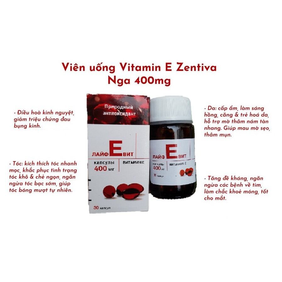 Viên Uống Vitamin E Đỏ Nga Chính Hãng