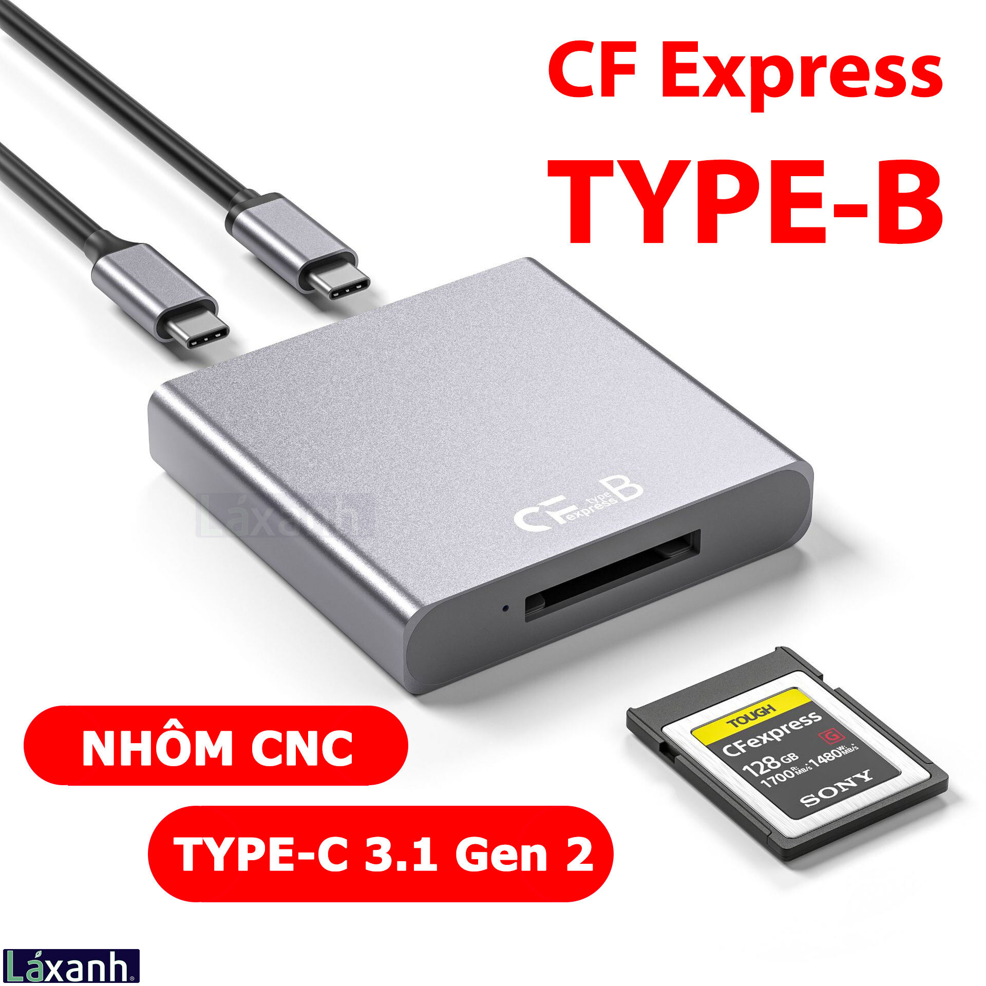 CFExpress Type-A và Type-B | Đầu đọc thẻ nhớ CFExpress A B USB 3.1 Gen2 High Speed 10Gbps tốc độ cao