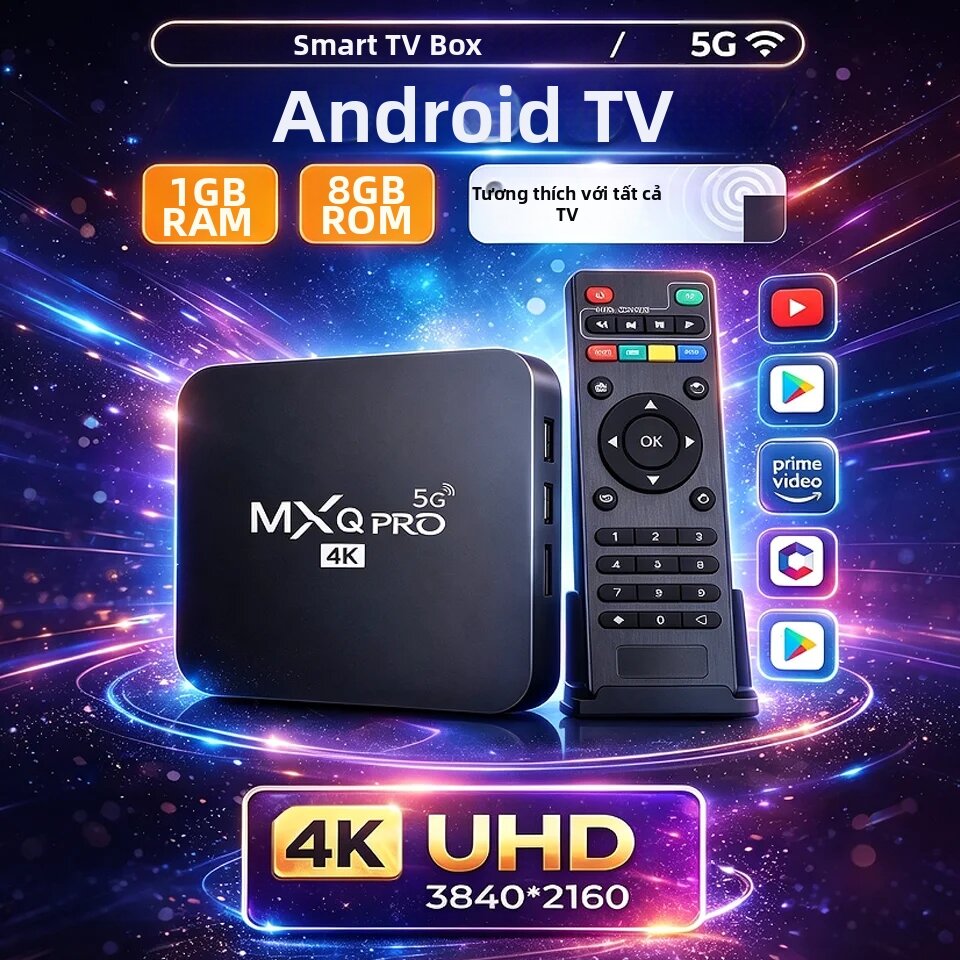 Hộp Giải Mã Truyền Hình MXQ-PRO Android 11 4K HD WiFi Kép 4G 5G Quad-Core H.265 3D IPTV Hệ Thống Giải Trí Gia Đình Kèm Điều Khiển Từ Xa