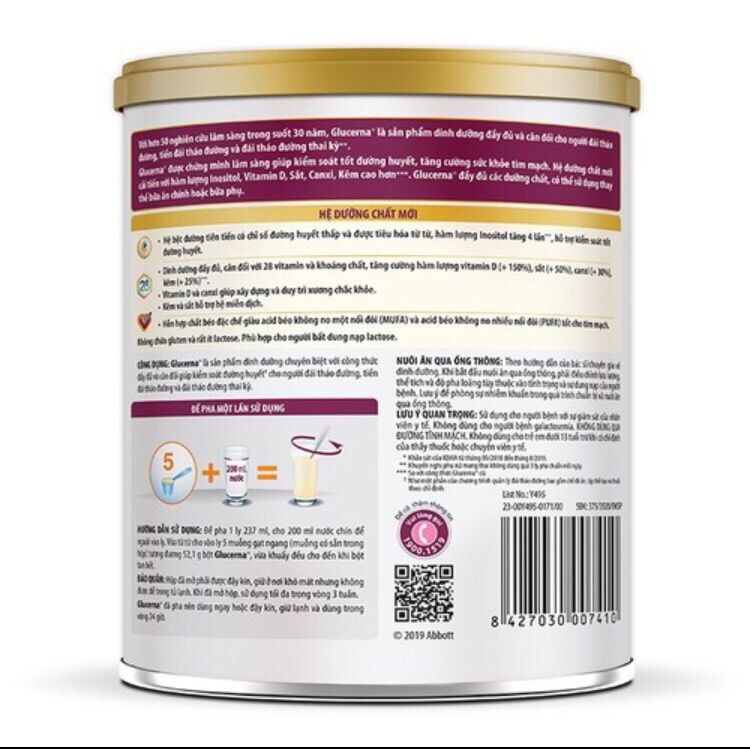 Sữa Bột Glucerna Vani 380g ( Sữa tiểu đường )
