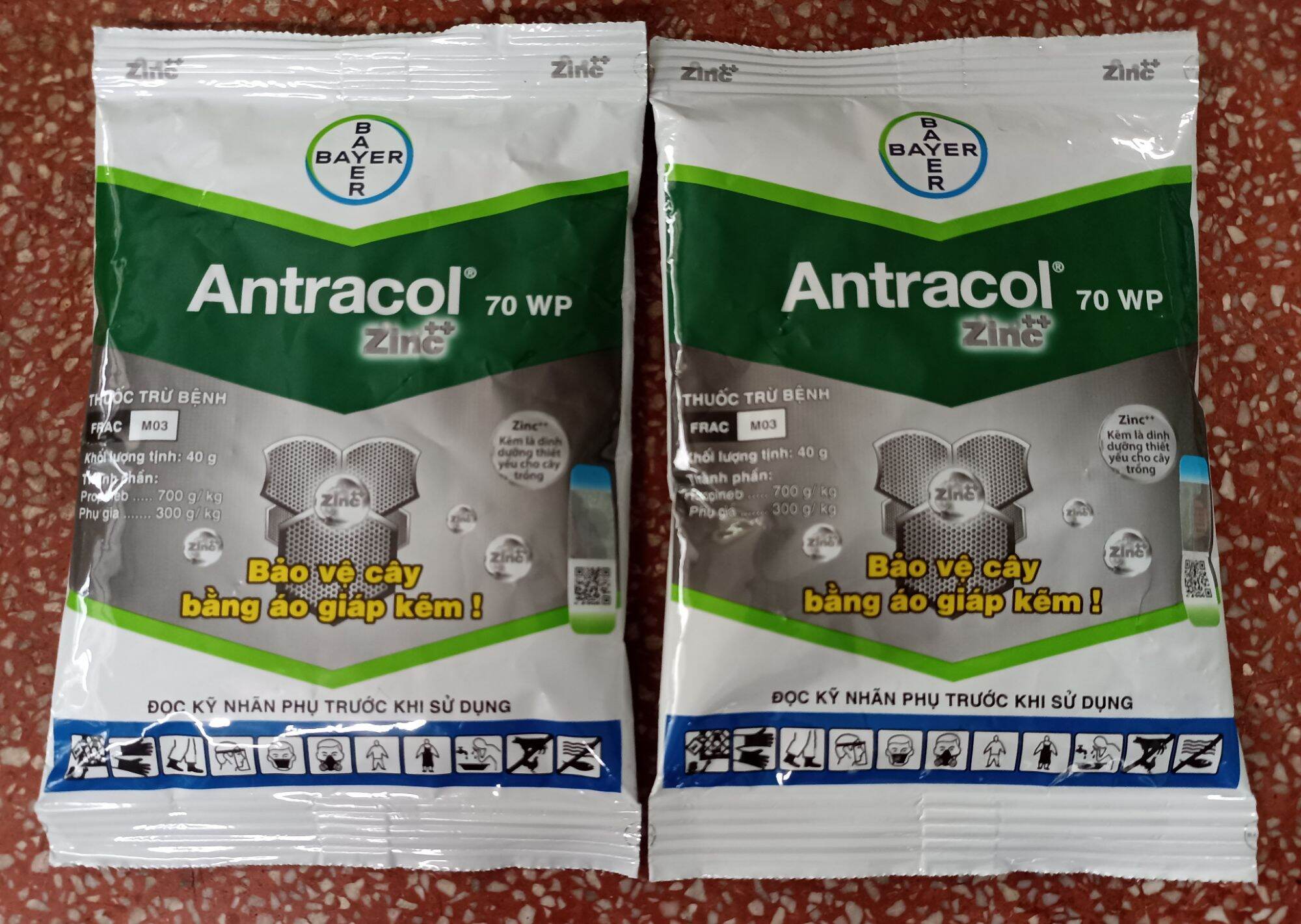 Thuốc trừ nấm bệnh Antracof 70WP gói 40gr trừ mọi nấm bệnh Bảo vệ cây trồng bằng áo giáp kẽm