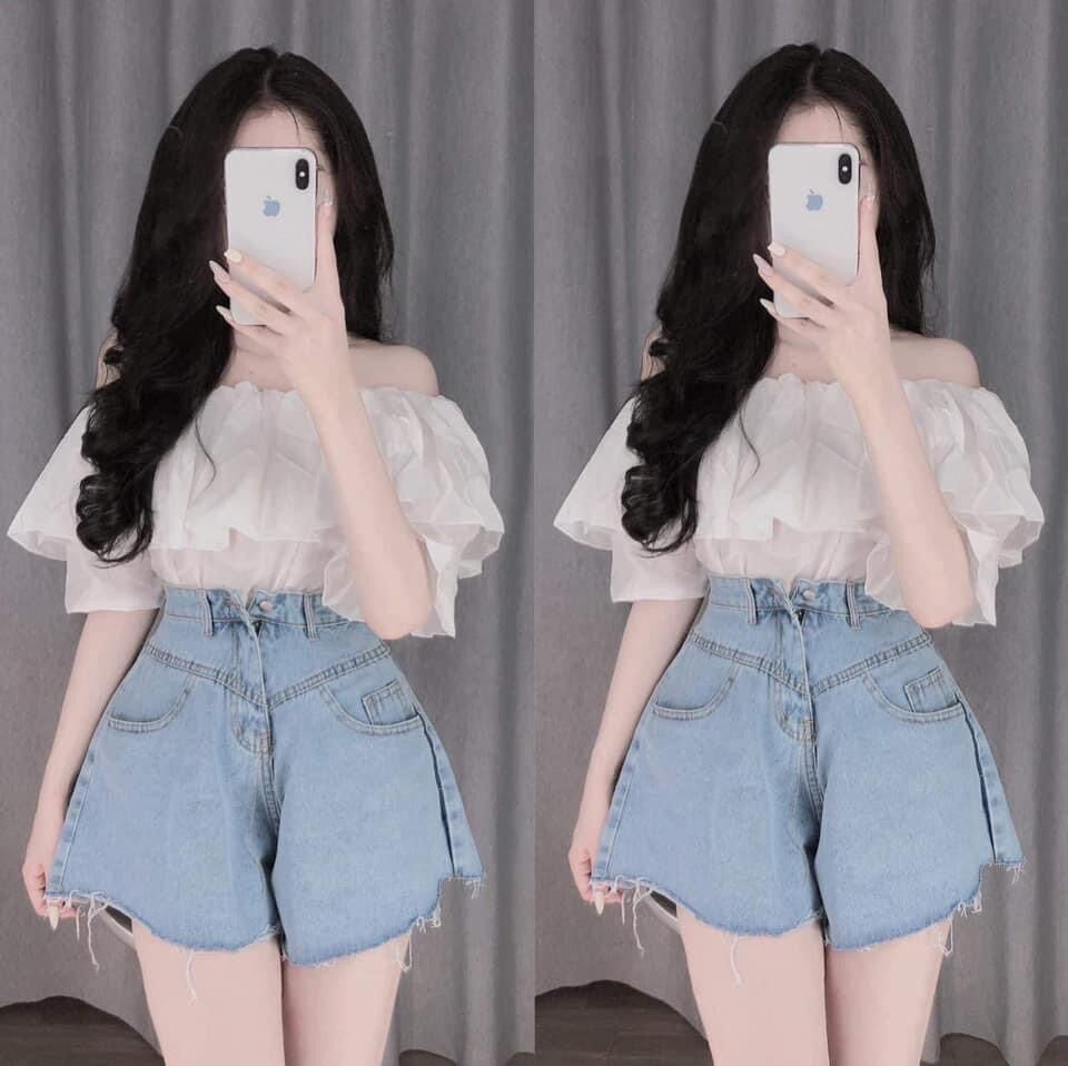 Áo Bẹt Vai Voan Bèo