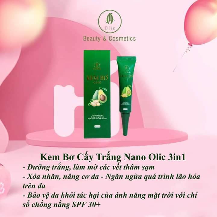 Kem Bơ Olic Cấy Trắng NaNo (Dưỡng Trắng. Cấp Ẩm. Thay thế kem  nền  kem lót kem chống  nắng)