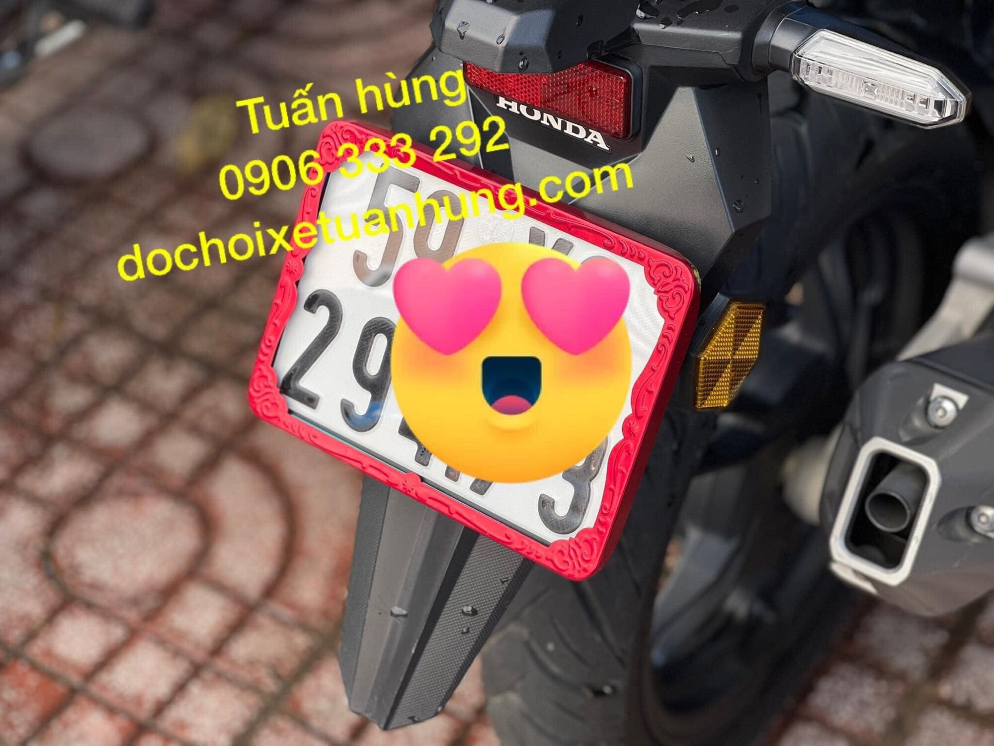 Khung Biển Số [Tặng Mica, Ốc vít, Đế sau] Màu Đỏ Hồng Cho Xe Máy [SALE]