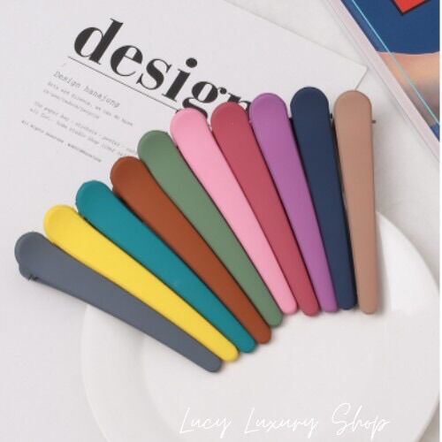 4 Kẹp tóc mỏ vịt pastel Hàn Quốc