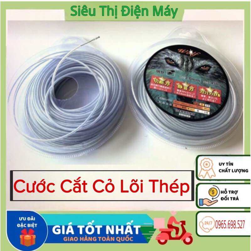 Cước Cắt Cỏ Lõi Thép Nhật Bản - Cước Cắt Cỏ Siêu Sắc - Cuộn Cước Lõi Thép