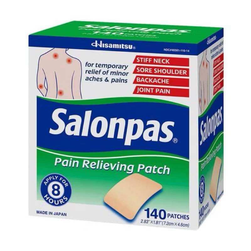 Miếng dán Salonpas Pain Relieving Patch của Nhật hộp 140 miếng (không phải hàng cty Vietnam)