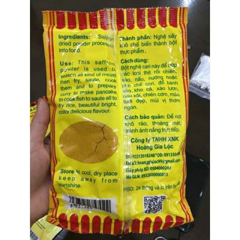 Bột Nghệ ( Bột Cari Nghệ ) Gói 500g