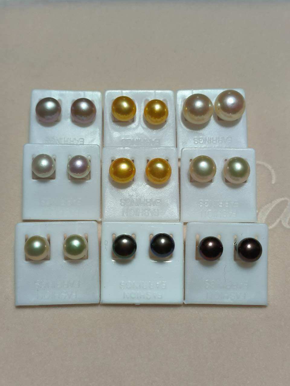 Bông tai ngọc trai nuôi từ 9mm