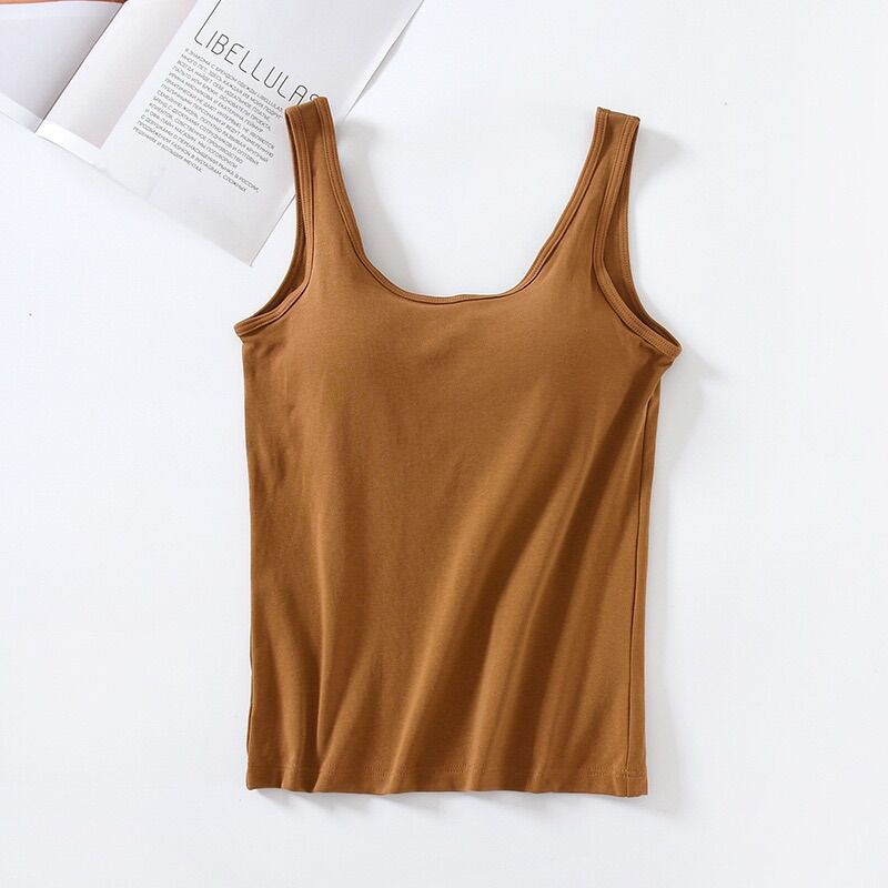 Áo 3 lỗ cotton có mút ngực [ảnh thật]