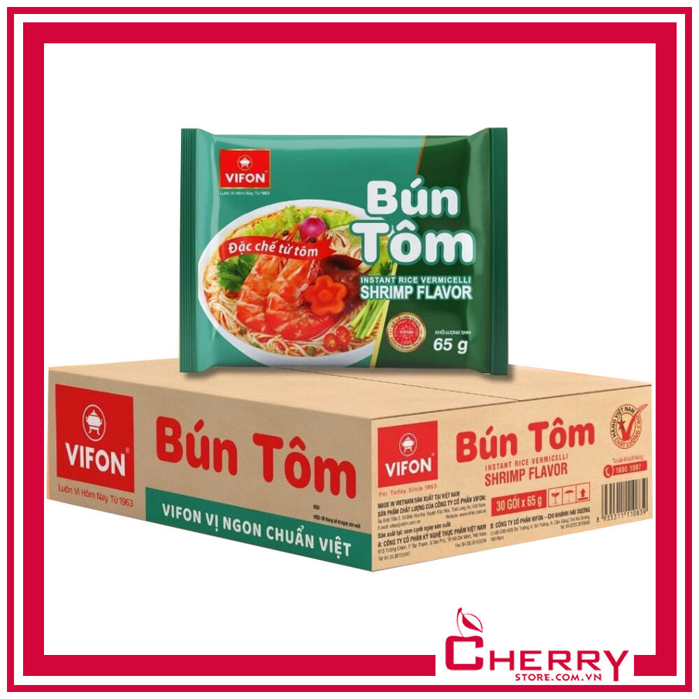 Thùng 30 gói bún tôm Vifon 65g