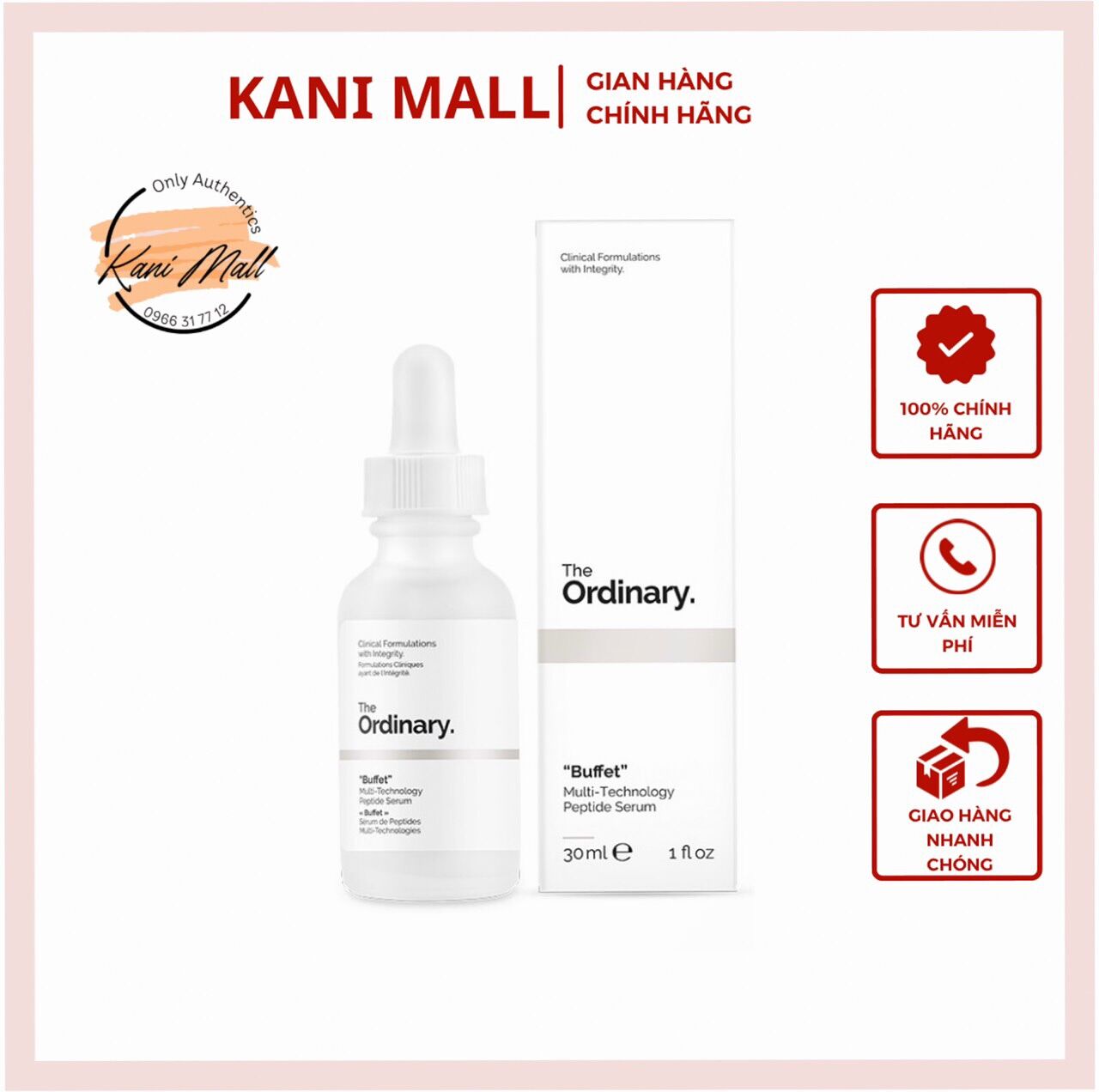 Tinh Chất Chống Lão Hoá The Ordinary Buffet Multi-Technology Peptide Serum 30ml