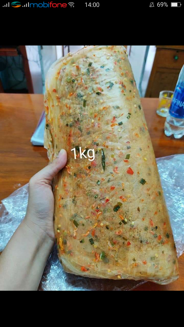 1kg BÁNH TRÁNG DẺO TÔM PHƠI SƯƠNG