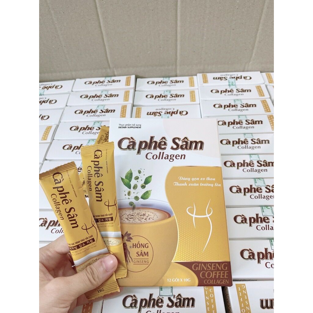 Cafe sâm collagen giảm cân hiệu quả ( hộp 12 gói)