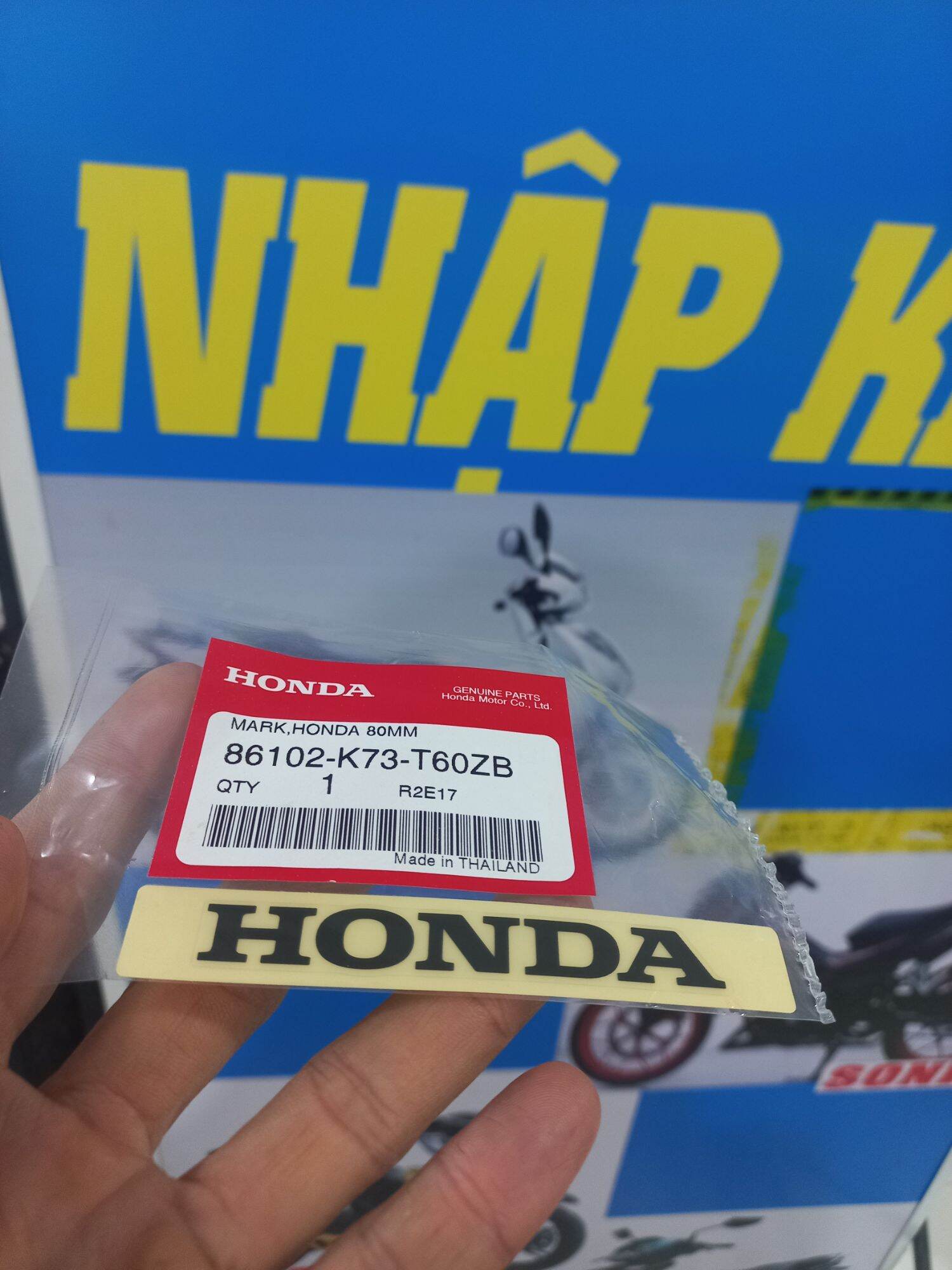Tem Chữ Honda Màu Đen Nhập Thái