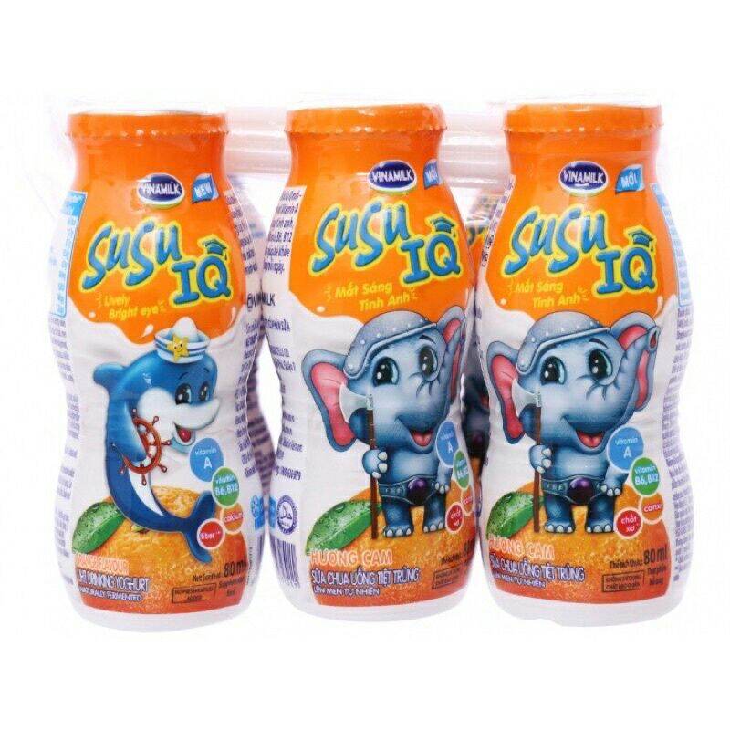 1 lóc sữa sữa su su trái cây 6*80ml