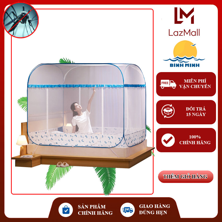 Màn Chụp Tự Bung Chống Muỗi Đỉnh Rộng Hàng Việt Nam - Bình Minh  [ màn chụp gấp gọn thông minh, màn ngủ chống muỗi, mùng xếp gọn thông minh ,mung xếp thông minh ]