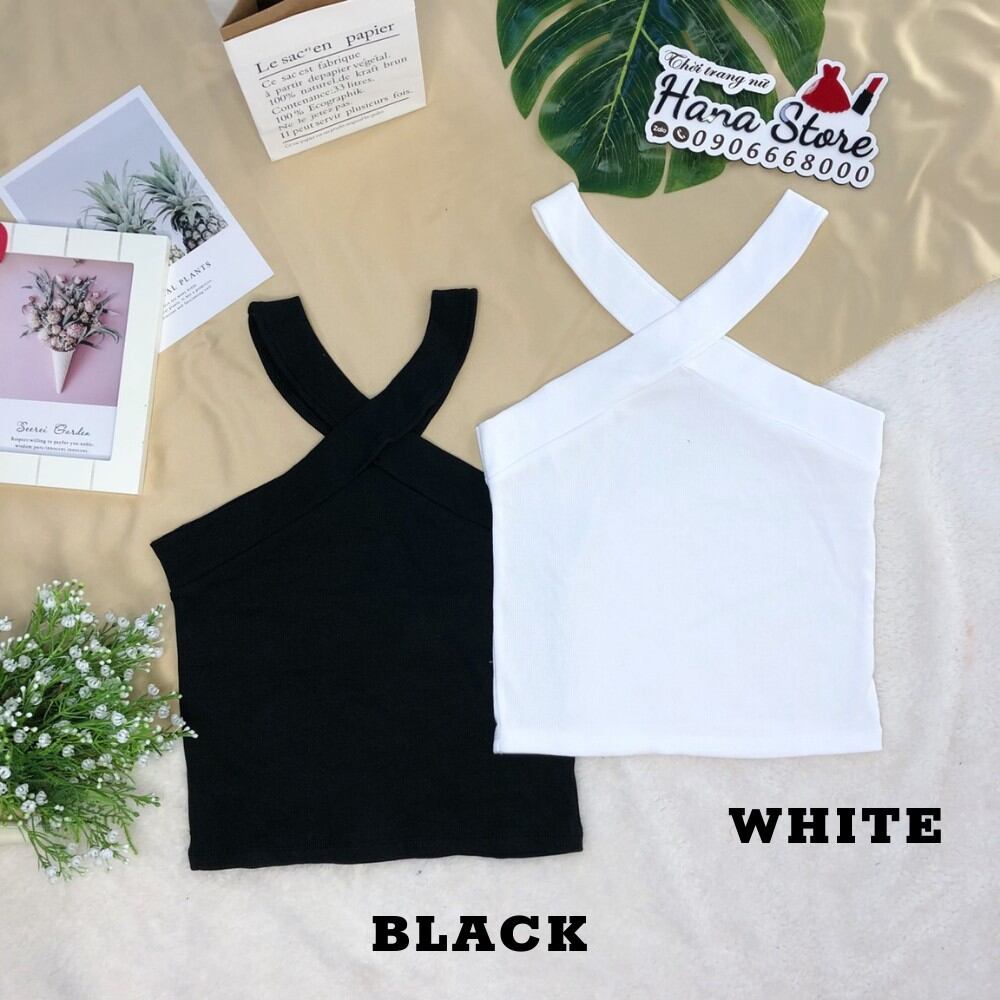 Áo Thun Yếm Chéo Cổ Body