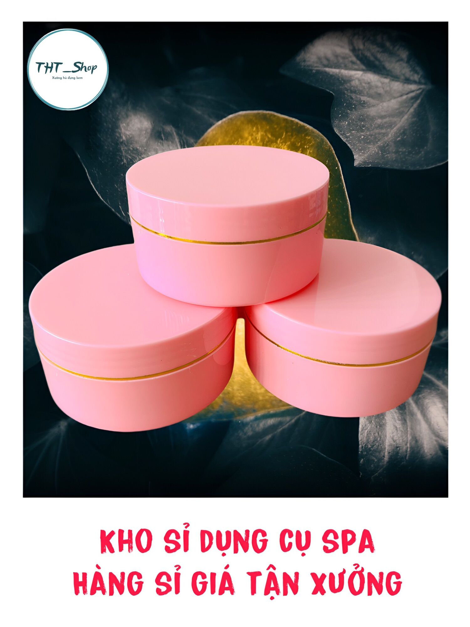 Hủ 200gr lòng cạn đựng được 150gr (màu hồng)