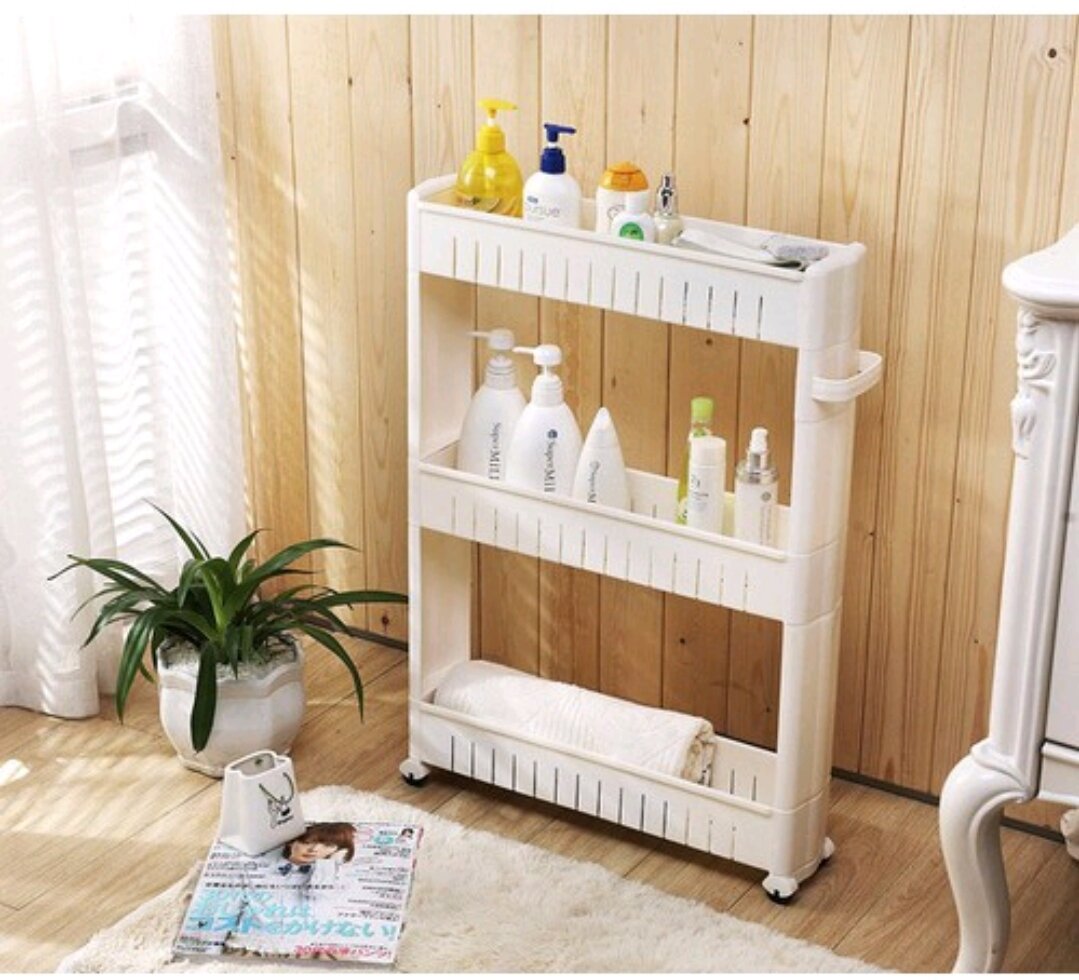 Kệ 3 tầng để đồ đa năng có bánh xe