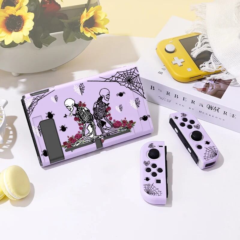 Vỏ Bảo Vệ Twin Skeletons Soft Tpu Slim Cover Cho Nintendo Switch Oled Console Ns Phụ Kiện Trò Chơi