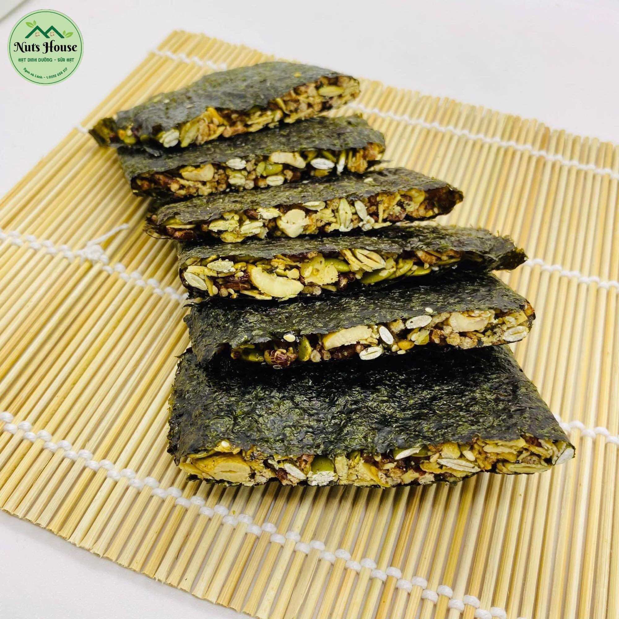 Rong biển kẹp hạt mix gạo lứt