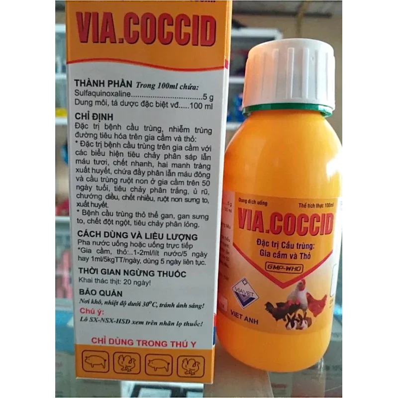 Via Coccid Trị Cầu Trùng Gà, Thỏ 100Ml - 370
