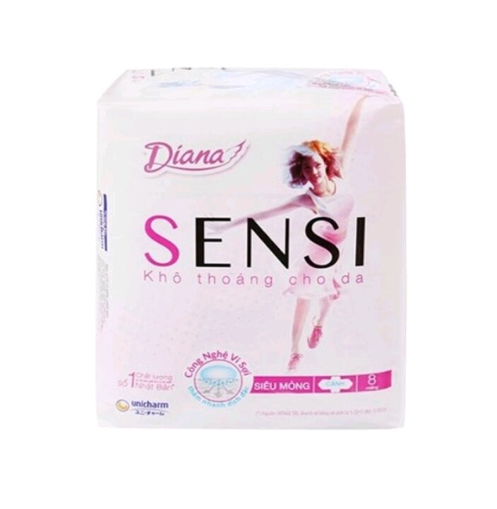 Băng vệ sinh Diana Sensi Siêu Mỏng Cánh (8 miếng)